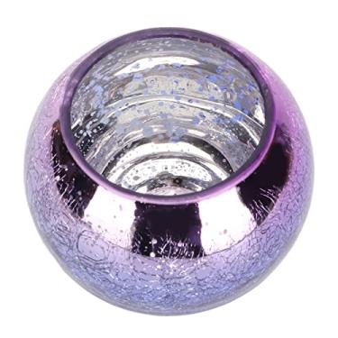 Imagem de ZJchao Porta-Velas de Vidro, Porta-Velas para chá, Votivas, para chá, Vidro Com Material de para Decoração de Mesa, Decoração de Velas, de Prateleira e Muito Mais (Gradiente Roxo)