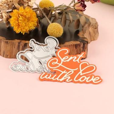 Imagem de Alfabetos matrizes de corte de metal para fazer cartões faça você mesmo, scrapbooking, moldes de molde de perfuração, artesanato, materiais para scrapbook, álbum de fotos, decoração (envie com amor)