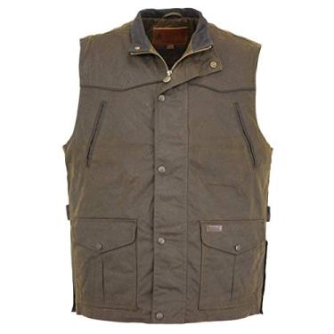 Imagem de Outback Trading Colete masculino padrão 2154 Magnum impermeável respirável forro de lã de algodão pele oleosa para uso externo, bronze, médio