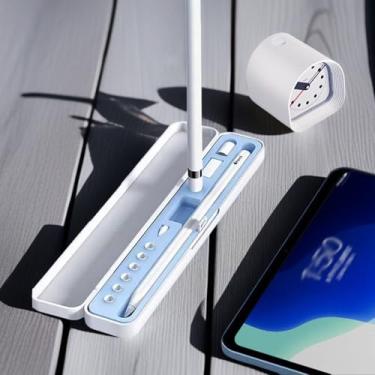 Imagem de Estojo de transporte para Apple Pencil 2ª geração e 1ª geração – Caixa de armazenamento com ponta – Capa protetora para caneta para iPad Pencil – Acessórios de suporte – Slot adaptador de carregamento