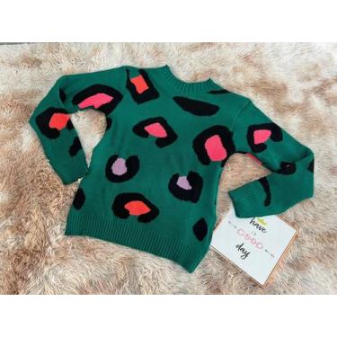 Imagem de Blusa Tricot Manga Longa Animal Colors - Opps, Verde militar
