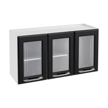 Imagem de Armário De Cozinha De Aço Aéreo Triplo 105cm Rose Branco