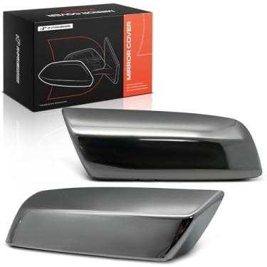 Imagem de A-Premium 2 peças de tampas de espelho retrovisor do lado do motorista e do passageiro - compatível com Chevrolet Silverado 2500 3500 HD e GMC Sierra 1500 Limited - prata polida, sem orifício de seta
