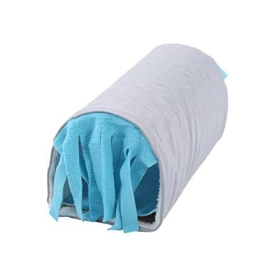 Imagem de Yctze Ninho de Túnel Com Borla para Animais Pequenos - Casa de Tubo de Esconderijo Removível para Hamster, Cobaia, Coelho (Cinza Azul)