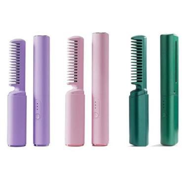 Imagem de Pente Alisador PortáTil Para Viagem | Mini Escova Alisadora RecarregáVel De Bolso | Alisa O Cabelo Em 1 Minuto | PráTico E Sem Fio(Aleatório)