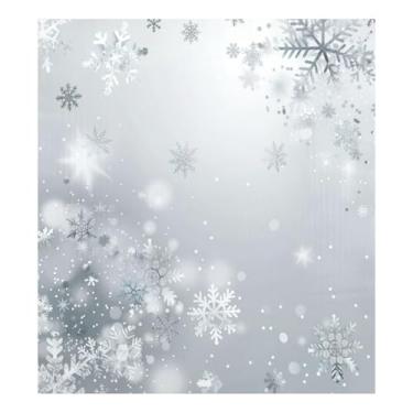 Imagem de Capa de ímã de lava-louças de Natal com estampa de flocos de neve prateados ímãs de geladeira para decoração de cozinha doméstica adesivo de máquina de lavar