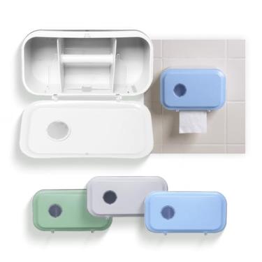 Imagem de Dispenser Suporte Para Papel Higiênico Toalha Banheiro Caixa (Branco)