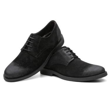 Imagem de Sapato Casual em Couro Pires Shoes com Cadarço Bico Redondo e Sola Bor