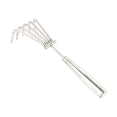 Imagem de Baoblaze Ancinho de mão, ferramenta de jardinagem, ancinho de folha, pequeno, afrouxamento de ervas daninhas do cultivador de solo ancinho de jardim para o, 5 Dentes