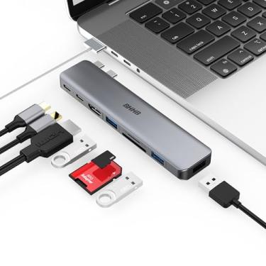 Imagem de BHHB Hub USB C M81, adaptador para MacBook Pro Air 8 em 2 para acessórios MacBook com 4K HDMI, PD 100W 40Gbps Thunderbolt, USB-C, USB 3.0, USB 2.0, slot para cartão SD e TF para M3 M2 M1 2024 2023