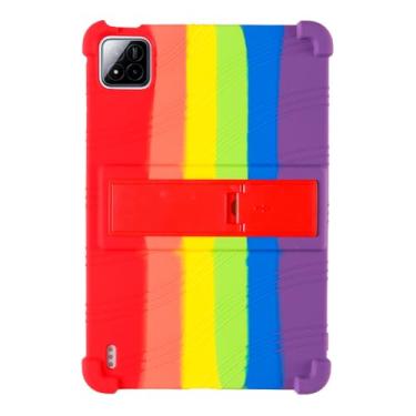 Imagem de QYiiD Capa para Xiaomi Pad 8/8 Pro 11,2 polegadas, leve, de silicone para crianças, capa protetora dobrável com suporte para tablet Xiaomi Pad8 de 11,2 polegadas, arco-íris