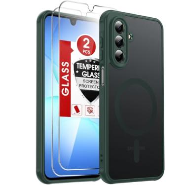 Imagem de LeYi Capa para celular Galaxy A17-5G: Capa compatível com Samsung A17 5G [Mag-Safe Fit] com protetor de tela, película fosca translúcida de toque suave e proteção de corpo inteiro Funda para A 17