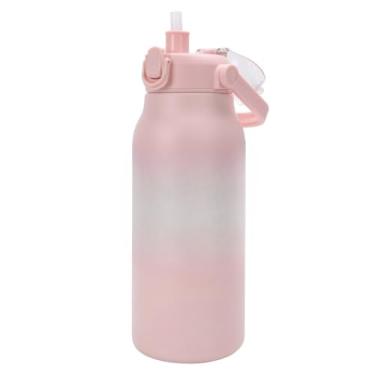 Imagem de Garrafa TéRmica | Design Com Isolamento A VáCuo, Adequado Para Bebidas Quentes E Frias(Rosa 1700ML)