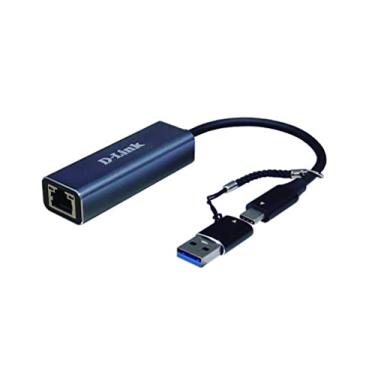 Imagem de D-Link Adaptador DUB-2315 USB-C/USB para 2,5 Gigabit Ethernet. USB-C Thunderbolt 3 ou USB 3.0 para RJ45 2,5 Gigabit LAN para PC, MacBook Pro, MacBook Air, iPad Pro, Chromebook, Surface Pro e mais