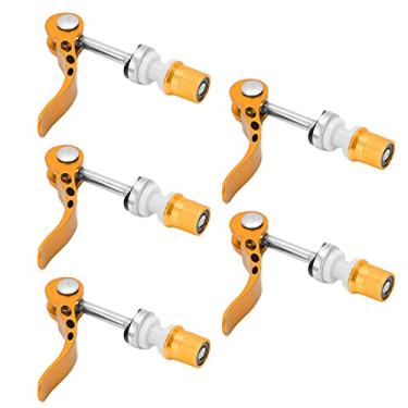 Imagem de 5pcs Alumínio de Alumínio Glamps Planeiros de Seito de Lançamento Rápido Grampo de Cachimbo de Bicicleta Robusta Engrenagem Fixa para Bicicletas Universais Com Fácil Transporte,
