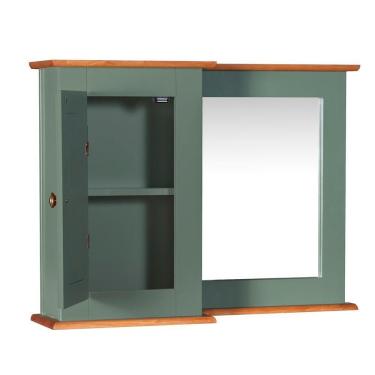 Imagem de Conjunto Para Banheiro Dália 1 Porta E 2 Nichos Cor Laca - Verde Musgo