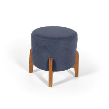 Imagem de Puff Estofado Redondo Berlim Azul