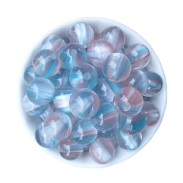 Imagem de Xeahung 100 peças de contas de cristal acrílicas coloridas redondas de 12 mm suprimentos de artesanato berloques para fazer joias pulseiras colar adultos miçangas projetos de artesanato DIY presentes