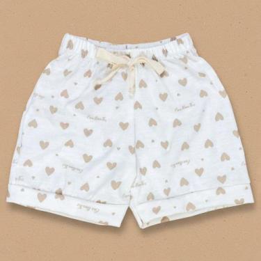 Imagem de Shorts Bebê Malha Macelin com Estampas Fofas e Elegantes - Era Uma Vez