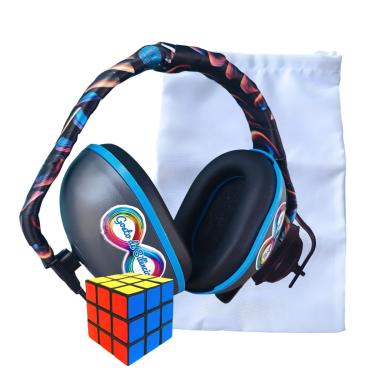Imagem de Protetor de Barulhos para Autistas Infinity Cube 18 DB + Cubo Mágico
