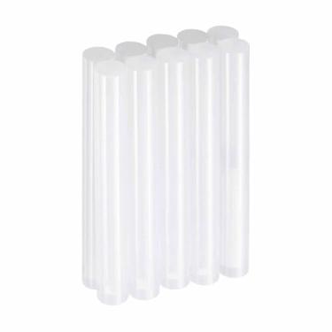 Imagem de HARFINGTON 10 peças de bastões de cola quente 1 cm de diâmetro x 10 cm de comprimento EVA mini adesivo adesivo quente derretimento para pistola de derretimento a quente, madeira, plástico, vidro