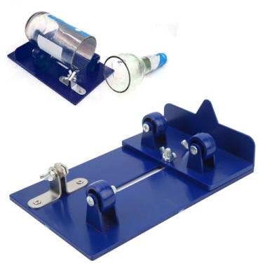 Imagem de Chiffonade Cortador de garrafa de vidro com cabeça de carboneto - Cortador de vidro com placa de policarbonato Base Antiderrapante Ferramenta de Corte de Garrafa de Vinho para Artesanato de Projetos