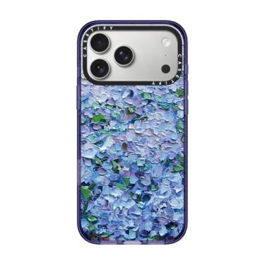 Imagem de CASETiFY Capa Impact para iPhone 17 Pro Max [fina/compatível com Magsafe/2,5 m. Proteção contra quedas de grau militar 4X] - Nantucket Blue Hydrangeas - Azul macio