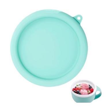 Imagem de Tampa de substituição de silicone para máquina de sorvete Dash My Mug, capa à prova de vazamento de 15 cm com alça de mão, acessório de armazenamento reutilizável para sobremesas congeladas e