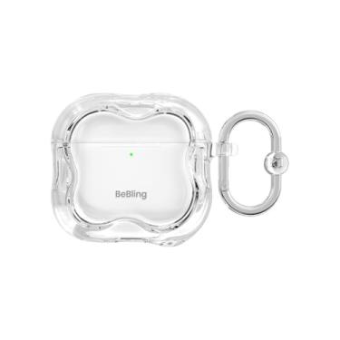 Imagem de iFace Capa BeBling 2 [compatível com AirPods 4] 3D Water Ripple Wave - Design transparente e translúcido, textura fluida, proteção à prova de choque, presente elegante para criadores de tendências