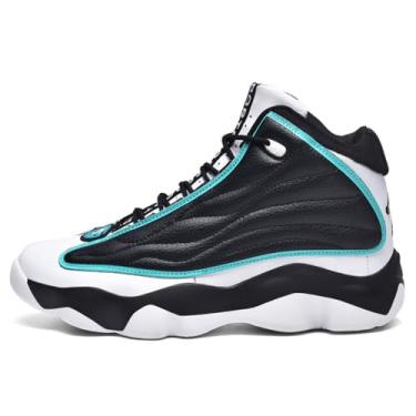 Imagem de JUCAILAO Tênis masculino esportivo tênis de corrida moderno masculino tênis de basquete tênis de treinamento tênis casual, Preto, 42