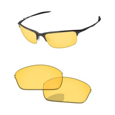 Imagem de PapaViva Lentes de reposição para óculos de sol Oakley Half Wire 2.0 HD amarelo não polarizado
