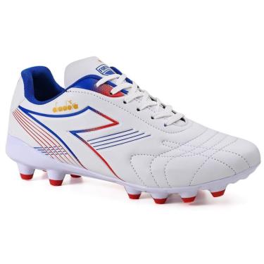 Imagem de Chuteira Unissex Diadora Fortaleza EC Campo Branco e Azul-Unissex