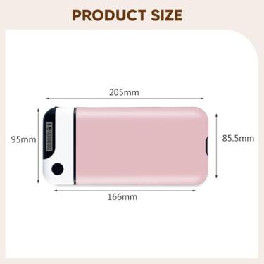 Imagem de RNXRZANK Cofre com Trava Temporizada para Celular, Multifuncional, com Trava, Ideal para Guardar Seu Aparelho em Casa, Na Mesa Ou Na Sala de Estar, Rosa, Tamanho real