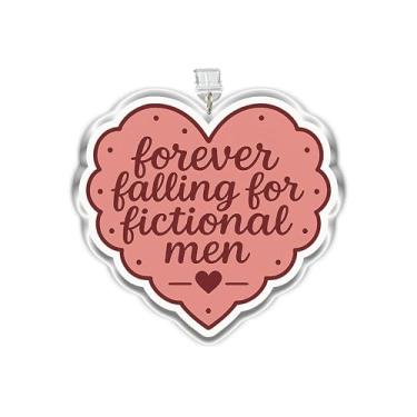 Imagem de MEIYSTICK Forever Falling for Fictional Men Dust Plug Charm, berloques de plugue de pó de acrílico tipo C ou relâmpago, pingentes de acessórios Kindle, presentes de livros para amantes de livros