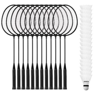 Imagem de Conjunto de raquetes de badminton Wettarn, 12 peças de 66x20 cm com 18