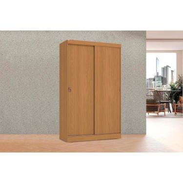 Imagem de Guarda Roupa Solteiro 2 Portas De Correr E 2 Gavetas R588 Canela - Kappesberg