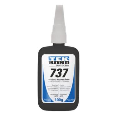 Imagem de Kit 6 Cola Adesivo Alta Viscosidade Borracha 737 Tekbond, 100g