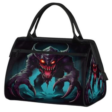 Imagem de Bolsa pequena para o fim de semana para mulheres, homens, camuflagem, cinza, design dobrável, bolsa esportiva leve para academia, Cor: 15, 15.2*8.3*11.6 inch, Moderno