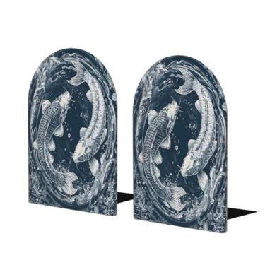 Imagem de Suporte para livros de madeira retrô azul retrô grande suporte de livros decorativo antiderrapante resistente terminais de livro para mesa de escritório em casa biblioteca de estudo escolar divisórias