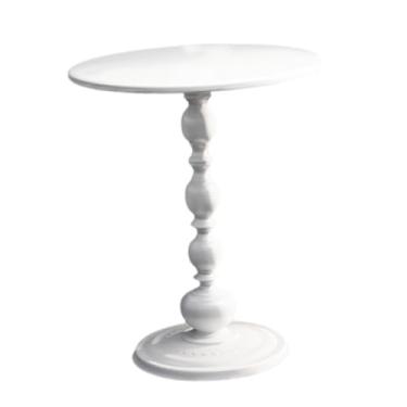 Imagem de IEUDNS Mesa de bebida de café mesa de cabeceira de mesa pequena, mesa de pedestal de sotaque pequeno para escritório, cabine de dormitório, White S