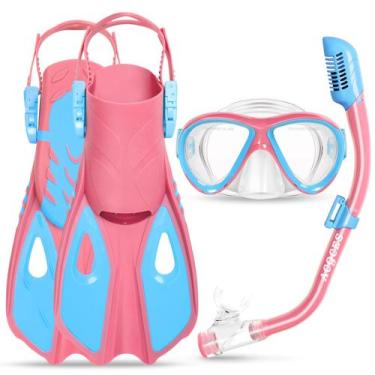 Imagem de Equipo de Snorkel ACQCES para Niños de 5 a 15 Años con Máscara, Aletas