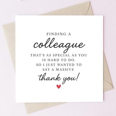 Imagem de TEEMI - Cartão de agradecimento com envelope - Finding a Colleague Appreciation Card - Cartolina quadrada premium de 300 g/m² 12 x 12 cm - Cartão de mensagem interno em branco