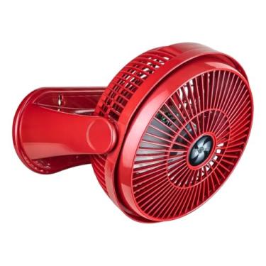 Imagem de Circulador de Ar 25cm 127V Potente e Compacto, Cinza e Prata (Vermelho e Prata)