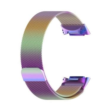 Imagem de Pulseira De Aço Inoxidável Milanese Para Fitbit Charge 6 5, Substituiç