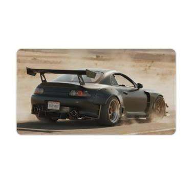 Imagem de HouLaiZhe JDM Tapetes de mesa de carro, preto, guerreiro, velocidade, esportes, carro, sup, jogos, mousepads grandes para teclado de mesa, computador, 40 x 75 cm