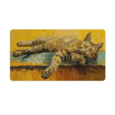 Imagem de FoRes Tapete de rato grande fofo e engraçado para jogos, base de borracha antiderrapante, tapete de mesa, acessórios para computador portátil, suprimentos para escritório, casa, 40 x 75 cm, estilo