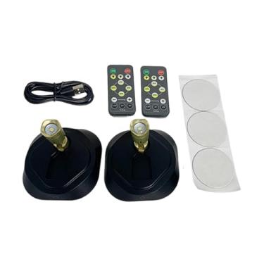 Imagem de Ｂｅｓｇａ 2x Refletores LED para Quadros, 3 Temperaturas de Cor Ajustáveis, Iluminação de Destaque para Arte em Ambientes Internos em Cafeterias, Ouro Preto