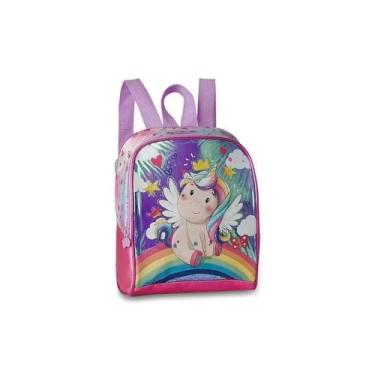 Imagem de Lancheira Térmica Infantil Unicórnio, Poliéster, 20x23x11cm, 5L, Revestimento Térmico, Alça Regulável