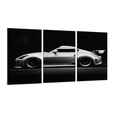 Imagem de HouLaiZhe Pôster retrô clássico Jdm carro 350z esportes velocidade extrema tela tela arte de parede para sala de estar quarto decoração de casa escritório pintura pôsteres (40 x 80 cm) × 3)