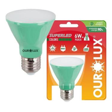 Imagem de Lâmpada Super Led Par20 6W Bivolt E27 Verde - OUROLUX
